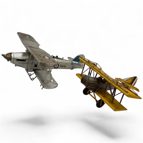 Hawker Hind Model Plane & Curtiss JN-7H Jenny Barnstormer Biplane