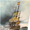 Image 2 : Brig Mercury Attacked by Two Turkish Ships Ivan Aivazovsky Painted Reproduction Gold Frame