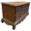 Image 3 : Antique Indonesian Madurese Javanese Hand Carved Wood Chest of Drawers - 15" x 39" wide x 20" tall