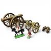 Image 1 : Three Brass Canons (Largest is 12" Long) & Two Britian's Metal Toy Soldiers