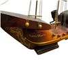 Image 3 : Two Wooden Ships: Santa Maria Lamp  17" Tall and Sloop Rigged Sailboat Model