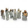 Image 1 : Group of 6 Chinese Porcelain  Statues - Average size is 3" x 4" x 12" tall