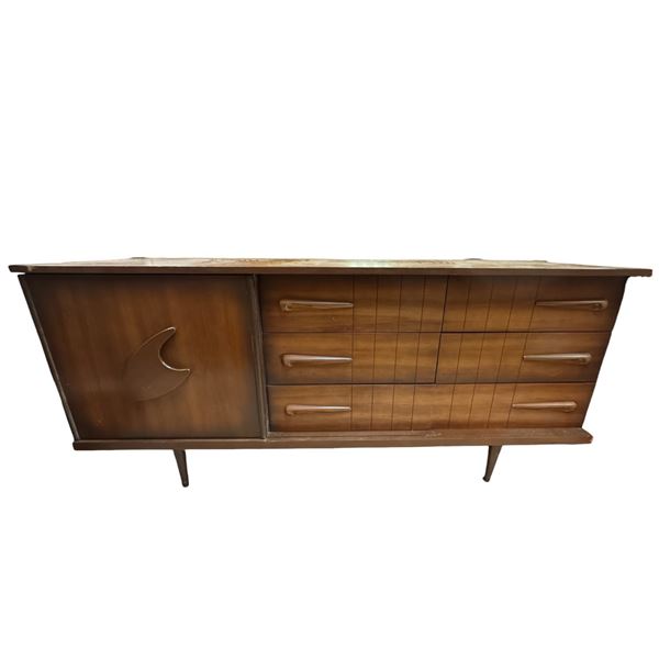 Mid-Century Viscol by Victoriaville Canada Walnut Credenza -  19" deep x 70" long x 31" tall