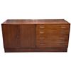 Image 2 : Mid-Century Danish Style Credenza - 17" x 54" x 26" tall (some chipping to the veneer)