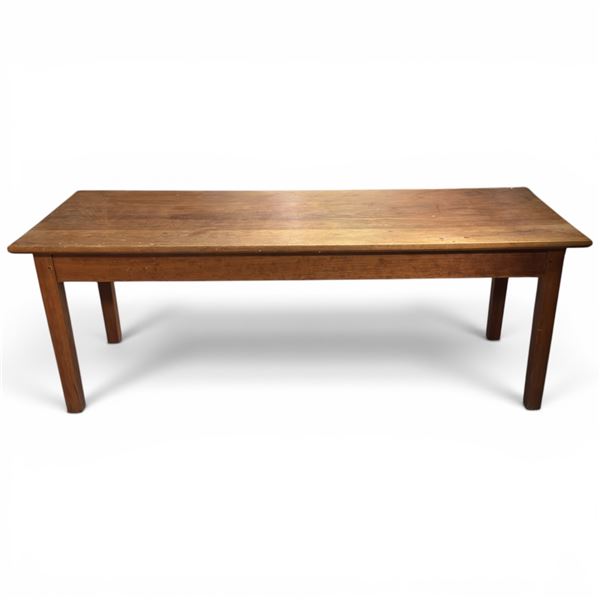 Vintage Wood Coffee Table - 18" x 48" x 17" tall