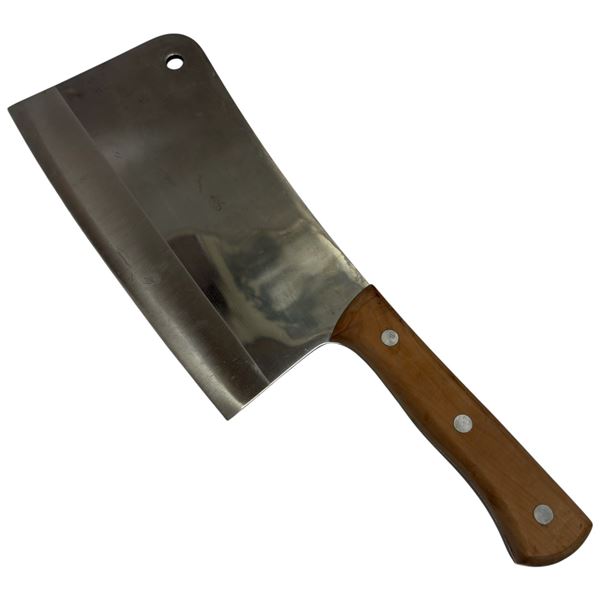 Wood Handled Cleaver with 9" Blade