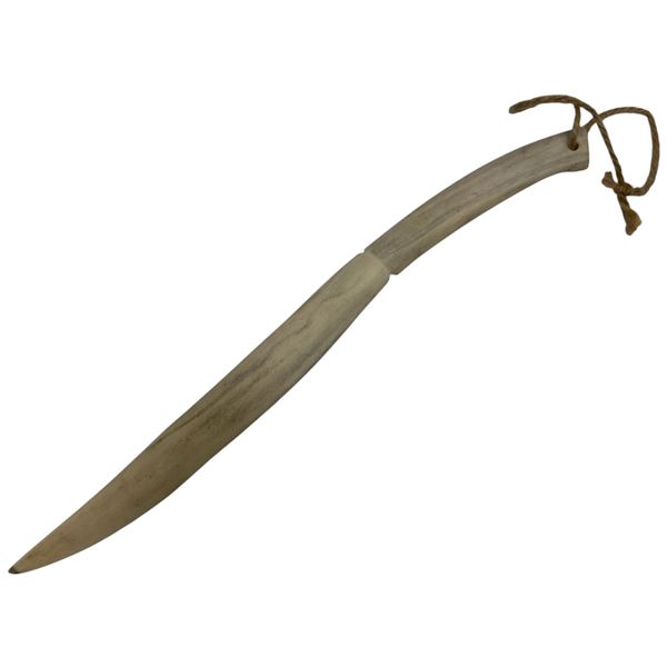 Hand Carved Bone Knife - Total length is 14"