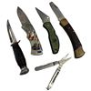 Image 1 : 5 Assorted Knives - Hunting, Folding and Multiproteic (One has a broken tip)