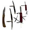 Image 1 : Group of 5 Folding Knives - 2 sizes of Swiss Army, 2 vintage pocket knives and more