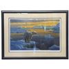 Image 1 : Mark Hobson Ltd. Edition Print "At the Edge of the Ice" #1880/2006 - Double matted in a 43" x 32" fr