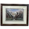 Image 1 : Paul Larabee Ltd. Editon Print "Eagle" #4784/4950 - Double matted in a 27" x 21" frame