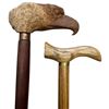 Image 2 : 2 Vintage Wood Canes - One with a carved wood Eagle head