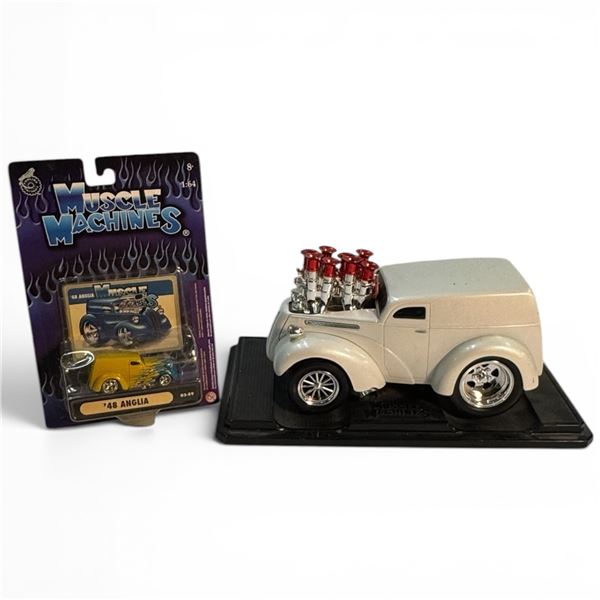 1:18 Scale Muscle Machines 1948 Ford Anglia Gasser & 43" Angilia 1:64 Scale Diecast