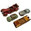 Image 2 : Volkswagen Beetle by Tonka, Wood Chevy, Pewter Convertible and Tin Red Duesenberg J Decorative Cars