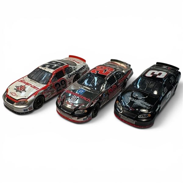Trio of Nascar Chevrolet Monte Carlo's: Dale Earnhardt #3 and Kevin Harvick #29 1:24 Scale
