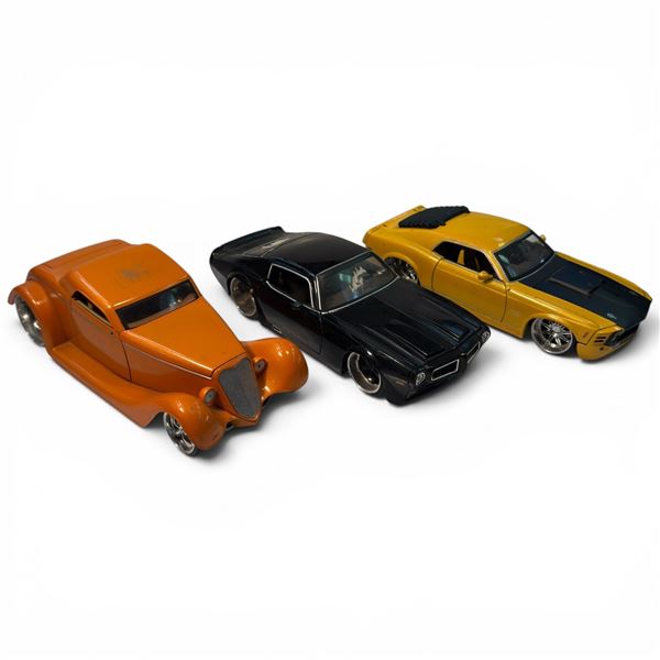 1:24 Diecast Cars: 1934 Ford, 1970 Firebird and 1970 Ford Mustang Boss