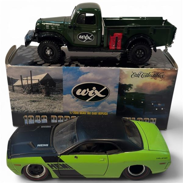 1:24 Diecast: 2006 Dodge Challenger Concept and Wix 1946 Dodge Power Wagon