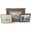 Image 1 : 3 Vintage Framed Prints Abstract Landscape Blue Nose II at 1986 World Exposition & Greenpeace