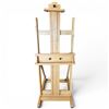 Image 1 : Oak Maestro H-Frame Easel 22" Wide, 25" Depth and 95" Fully Extended & 58" Lowered Height