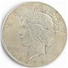 Image 2 : 1923 US Peace Silver Dollar Coin - 90% Silver -  Denver Mint - Circulated
