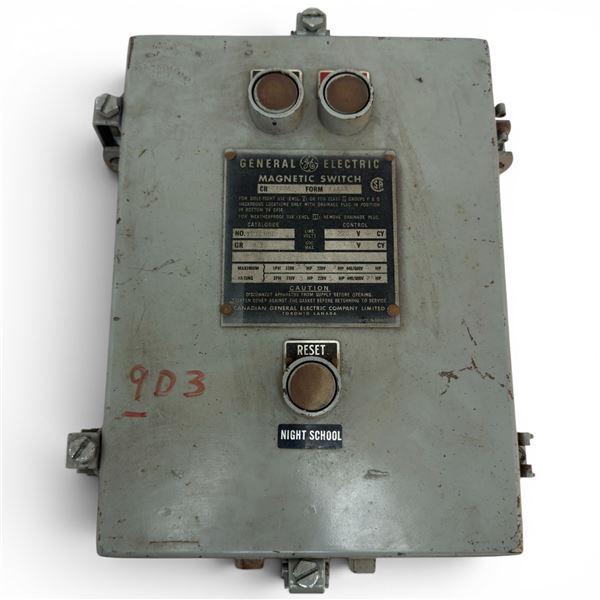 VIntage Industrial General Electric Magnetic Switch