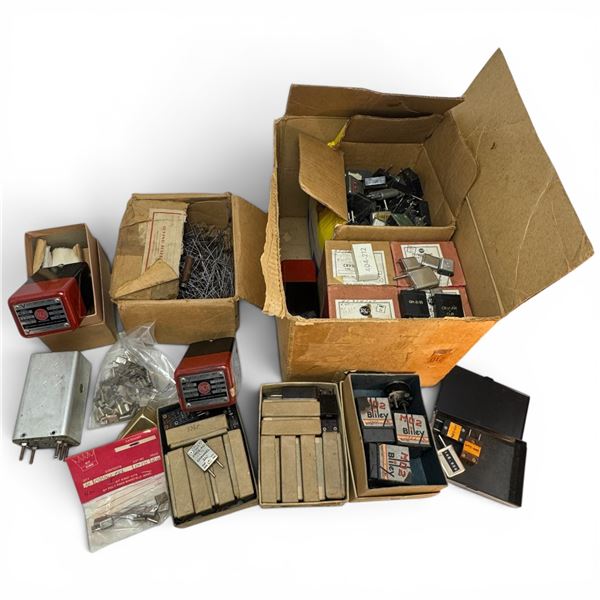 Box Filled with Assorted Vintage Radio Crystals