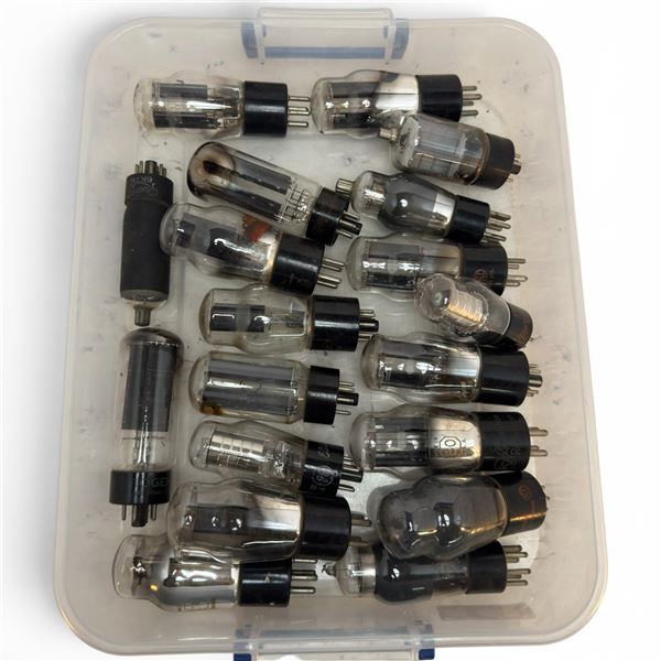 Large Mixed Lot of Loose Vintage Vacuum Tubes - RCA, GE, Rogers, Sylvania & More