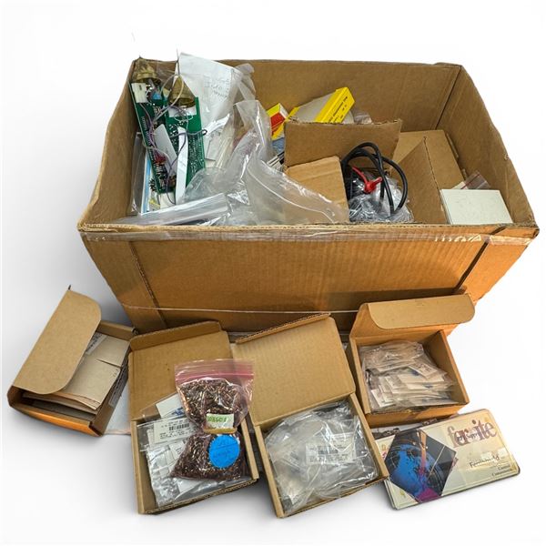 Collection of NOS Caps, Diodes, Boards, Grasshopper Fuses, RFI Suppressors, Gold Pins & a Lot More