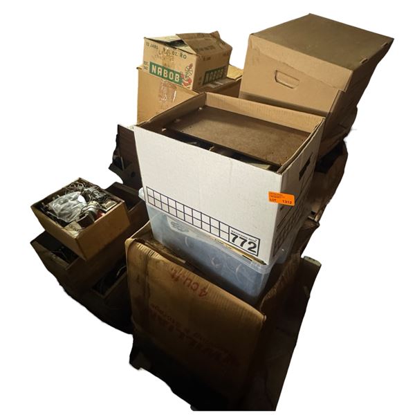 Pallet Lot of Assorted Electronics Parts, Transformers, Capacitors, Wire, Cable, Copper, Aluminum #9