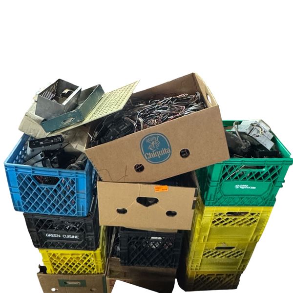 Pallet Lot of Assorted Electronic Parts, Transformers, Capacitors, Wire, Cable, Copper, Aluminum #11