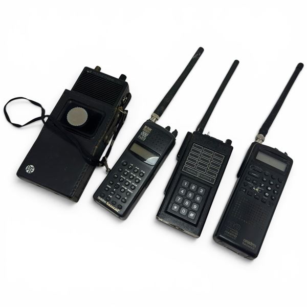 Collection of Vintage Two Way Radios: Pocketfone, Uniden, and GE