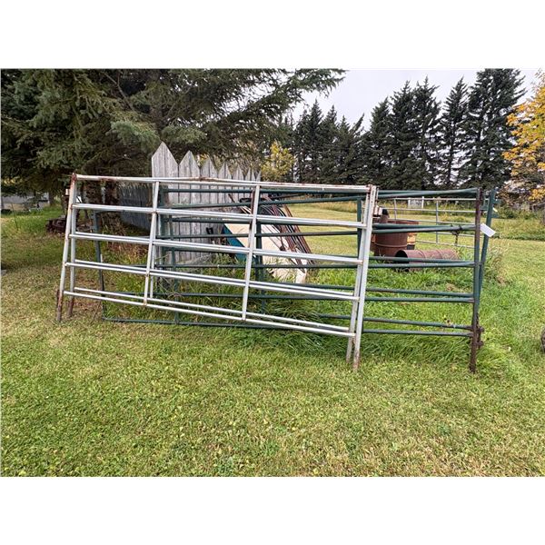 2- Grey & 2- green panels, approx. 10 ft., selling all together