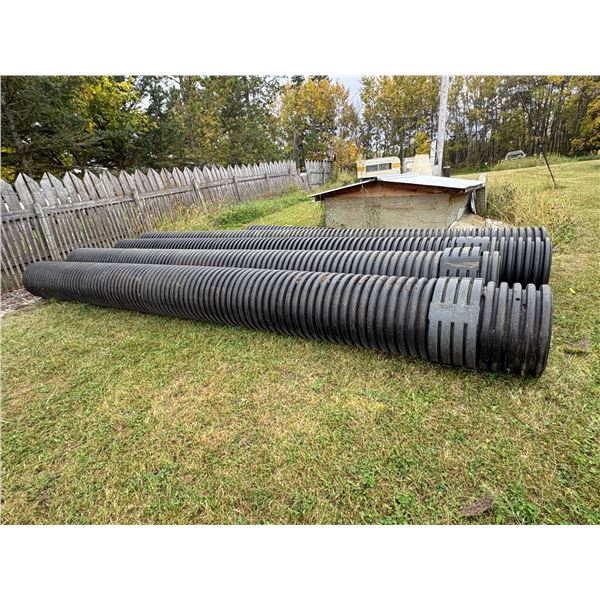 18 inch Inside dia. X 20 ft. black plastic culvert