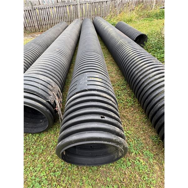 18 inch Inside dia. X 20 ft. black plastic culvert