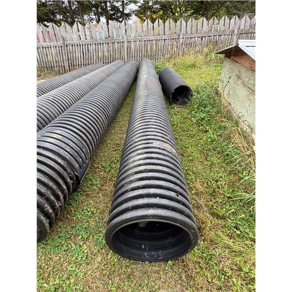 18 inch Inside dia. X 20 ft. black plastic culvert & 1- extra 6 ft. piece