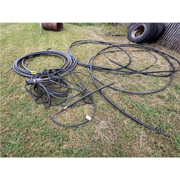 Variety of black plastic hose