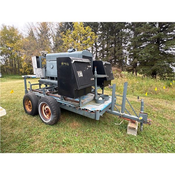 (Lot #'s 417 & 418 are a Group Lot) Lincoln gas welder c/w leads, tool boxes, mtd. On tandem axle tr