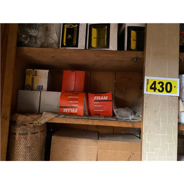 Contents of Grainary- Oils, filters, cupboard, hyd. Fittings, etc. (Not the Grainary)