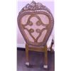 Image 11 : Carved Wood Dining Table With Ornate Pedestal Base and Six Upholstered Chairs