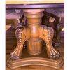 Image 13 : Carved Wood Dining Table With Ornate Pedestal Base and Six Upholstered Chairs