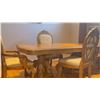 Image 5 : Carved Wood Dining Table With Ornate Pedestal Base and Six Upholstered Chairs