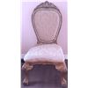 Image 9 : Carved Wood Dining Table With Ornate Pedestal Base and Six Upholstered Chairs