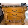Image 1 : Ornate Carved Wood Chest of Drawers with Marble Top