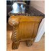 Image 7 : Ornate Carved Wood Chest of Drawers with Marble Top