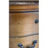 Image 5 : Tall Wooden Armoire with Carved Details and Replacement Handle