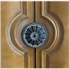 Image 6 : Tall Wooden Armoire with Carved Details and Replacement Handle