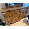 Image 2 : Wooden Dresser with Ornate Carvings and Matching Mirror