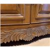 Image 6 : Wooden Dresser with Ornate Carvings and Matching Mirror