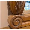 Image 7 : Wooden Dresser with Ornate Carvings and Matching Mirror