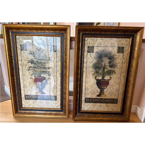 Botanical Wall Art Pieces in Gold-Tone Frames